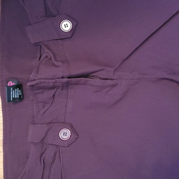 Plum colored trouser pant with stretch - Picture 2 of 5